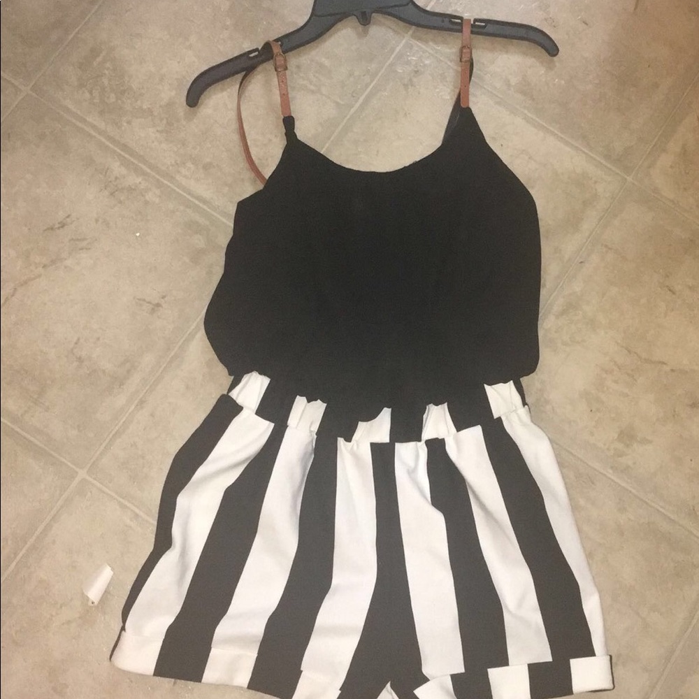 2 Strap Color Block Romper